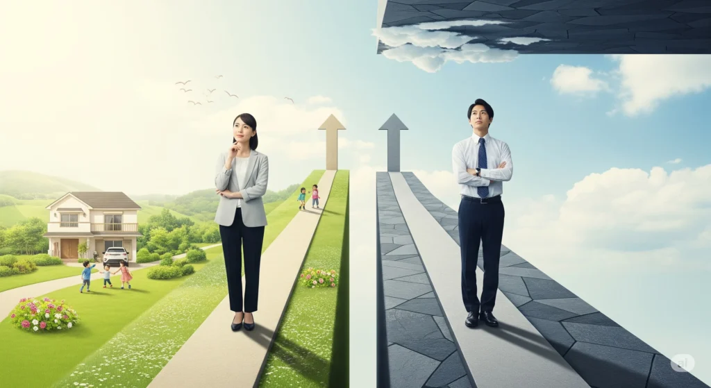 エリア総合職の女性と男性のキャリア