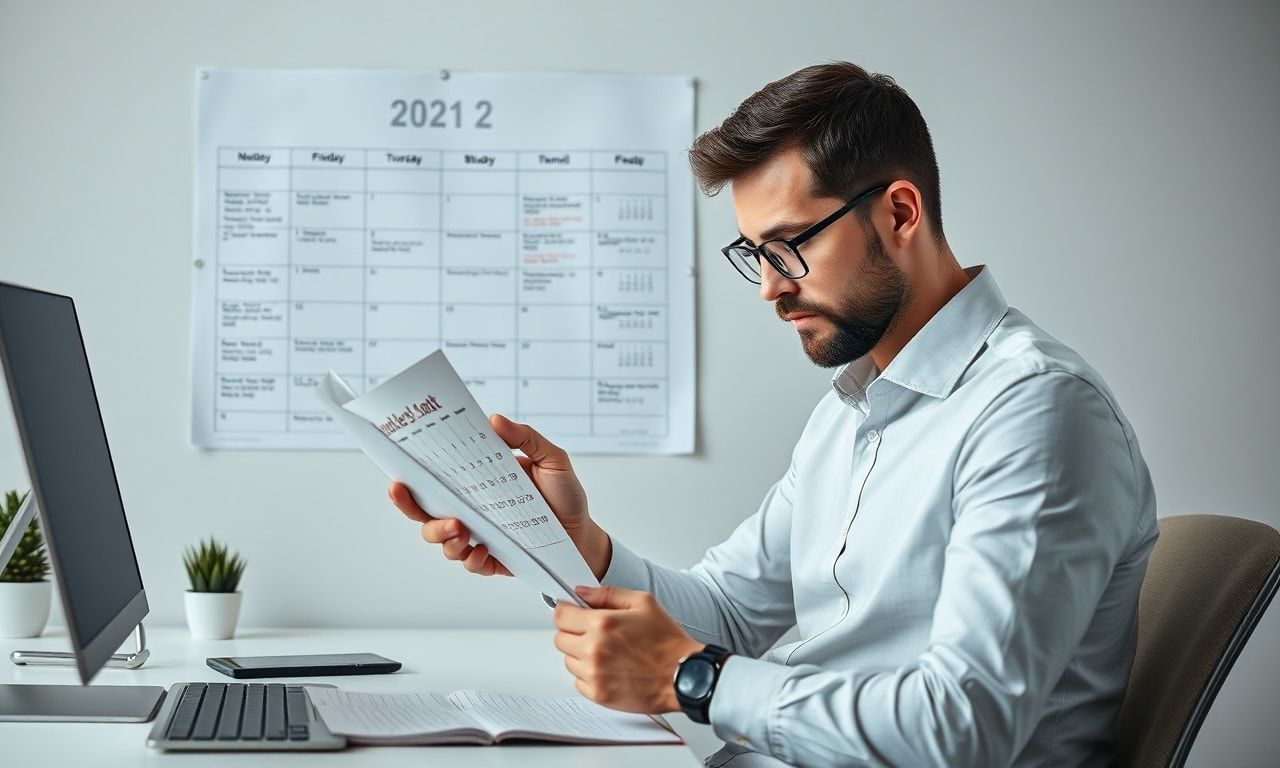 隔週休2日制に悩む会社員のイメージ