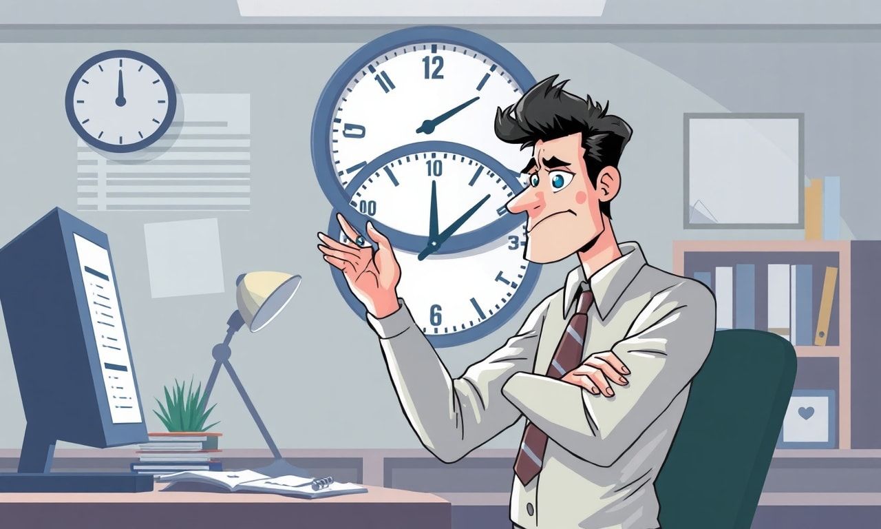 遅刻して焦る会社員