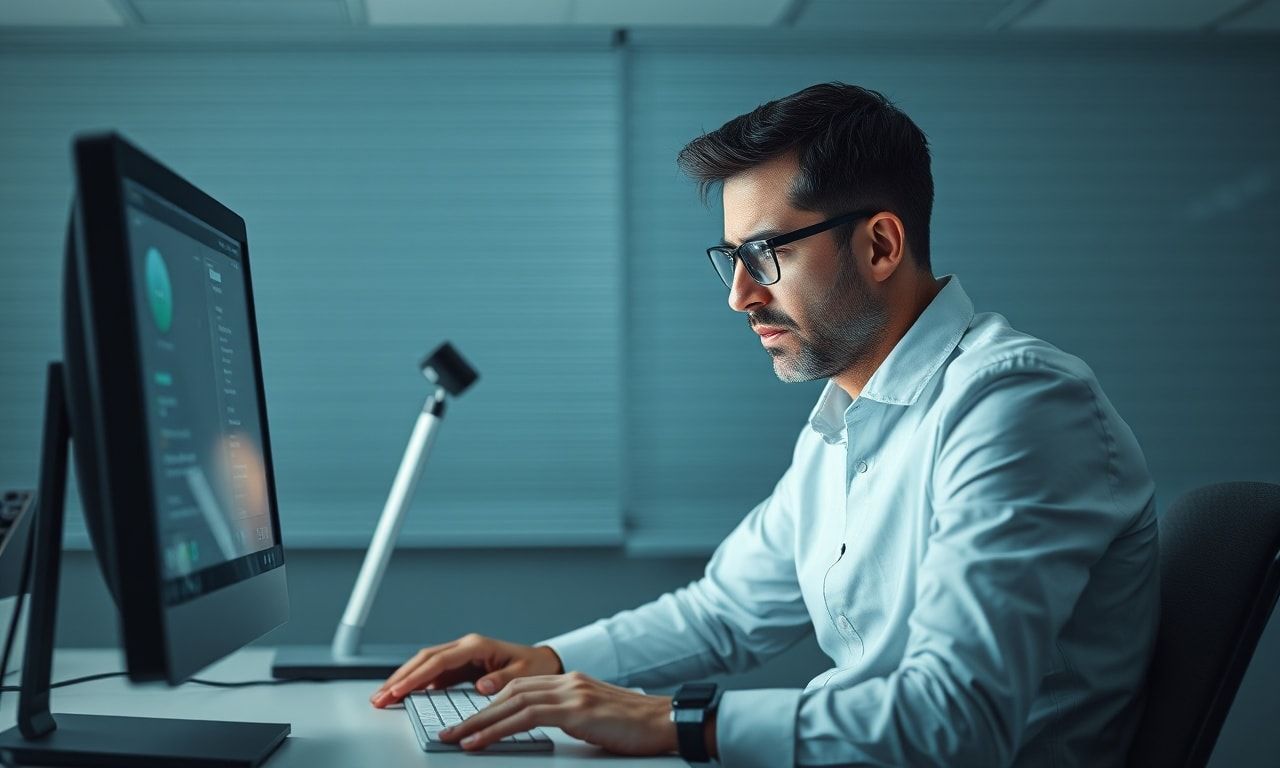 仕事でミスをして悩む会社員