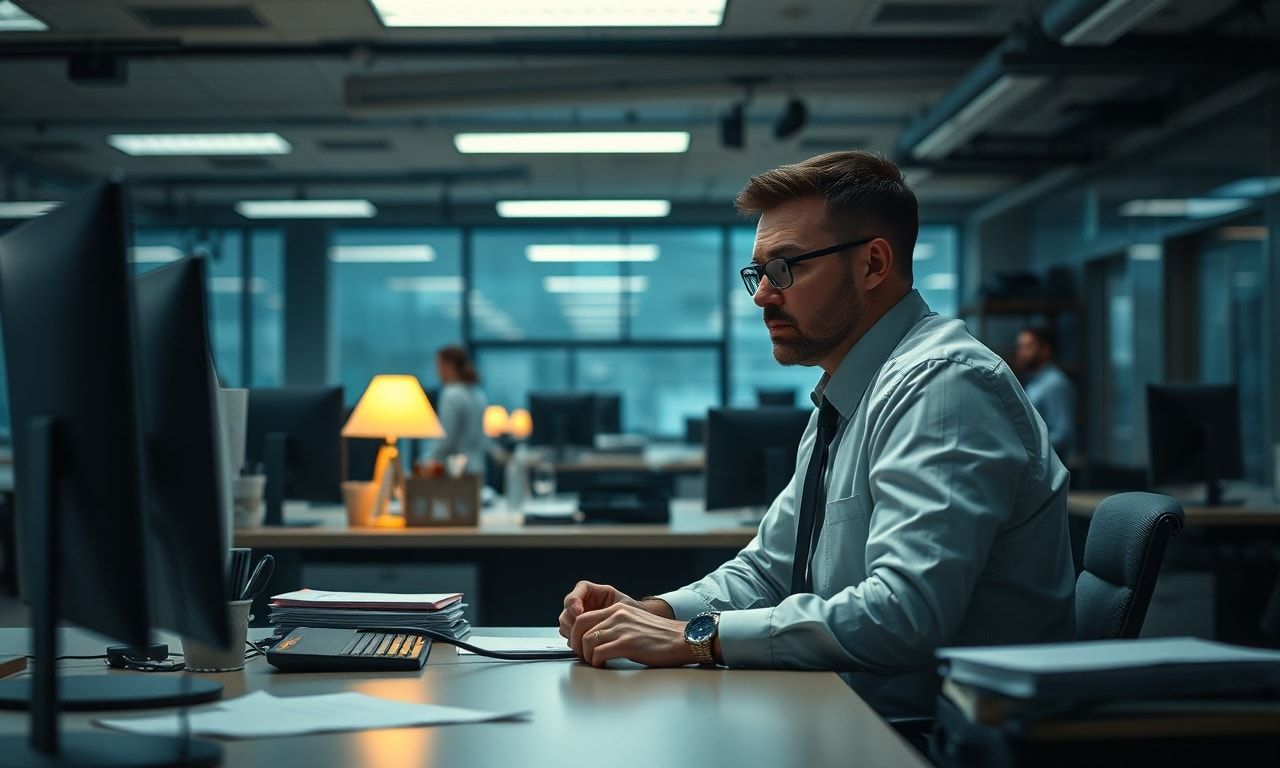 オフィスで一人だけ手持ち無沙汰な社員