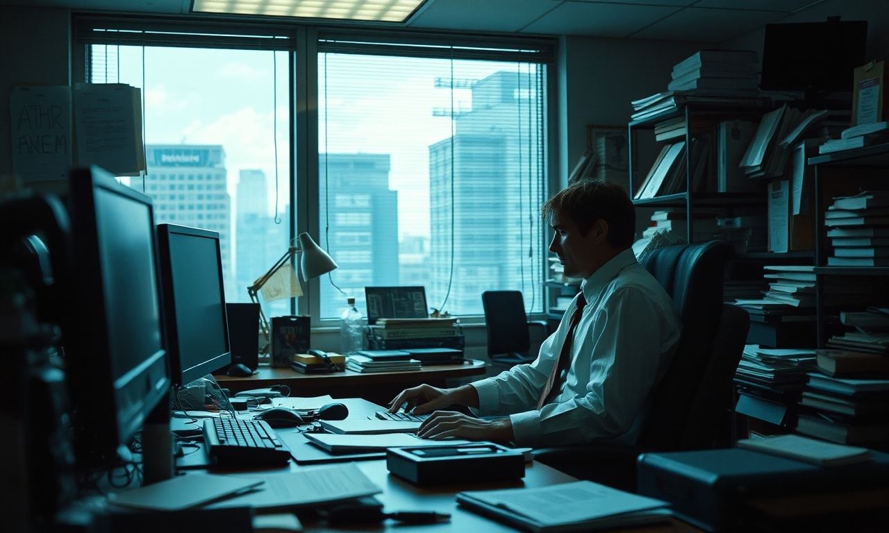 オフィスで悩む会社員