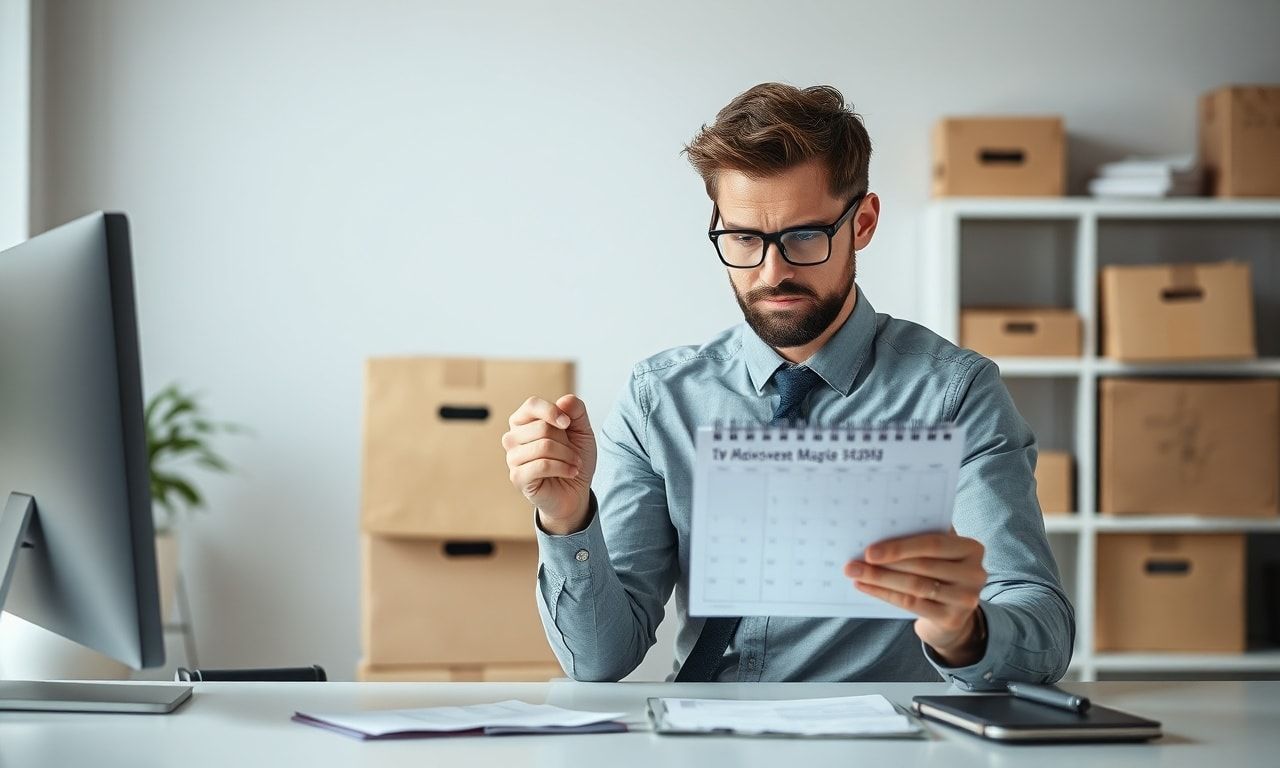 仕事と引っ越しの板挟みに悩む様子