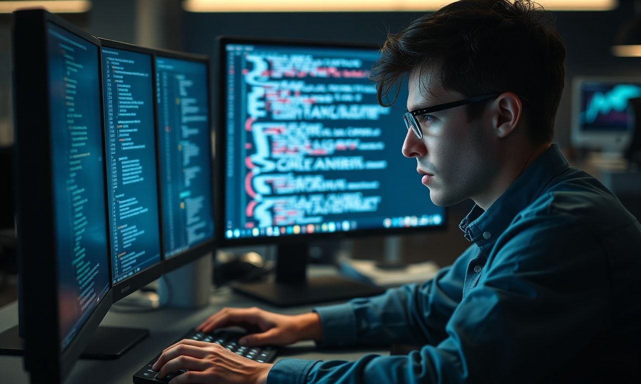 エンジニアの仕事に悩む様子