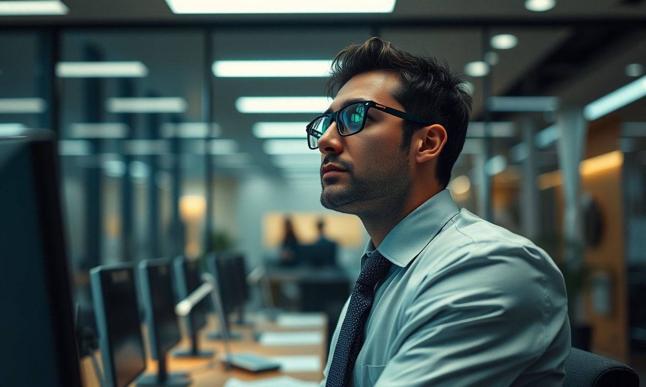 遅刻して焦る会社員