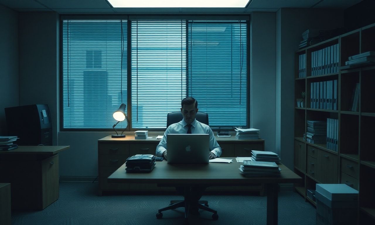 仕事がないデスクで虚しさを感じるオフィスワーカー