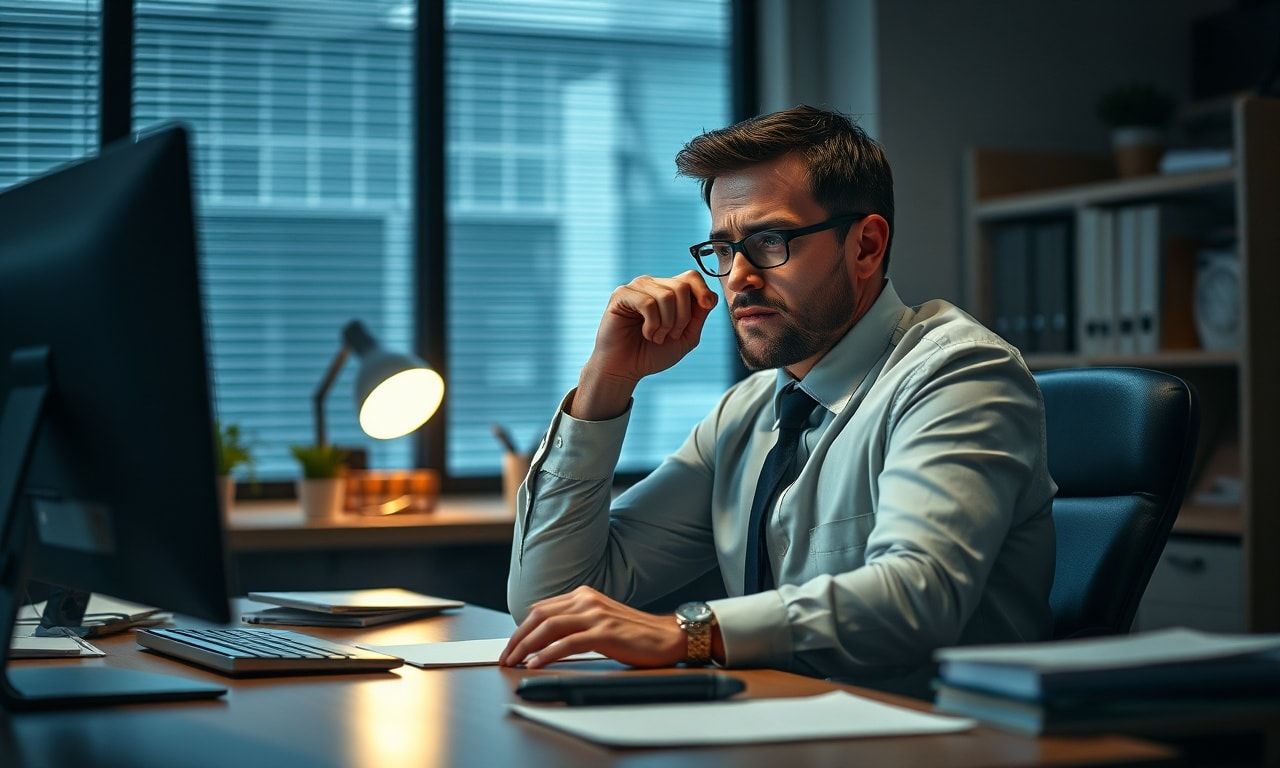 転職を後悔するビジネスマンのイメージ