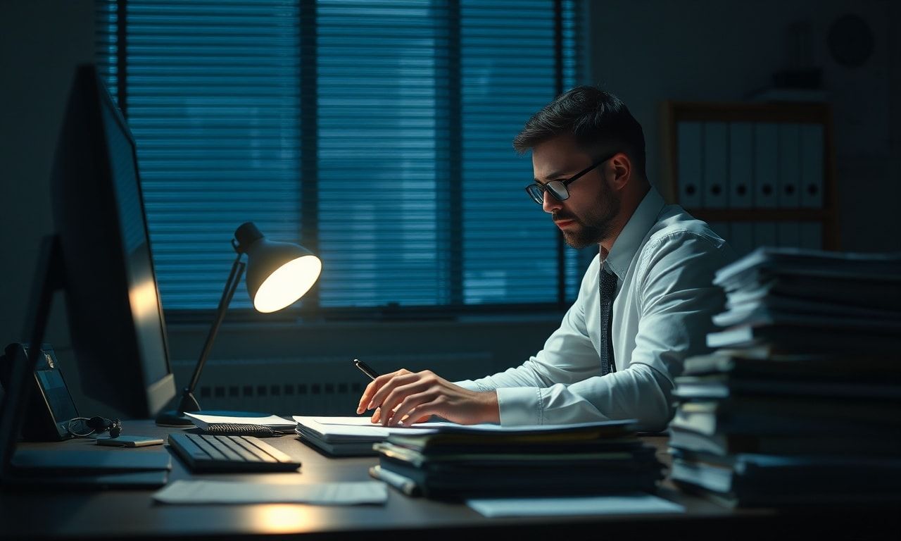 残業する従業員