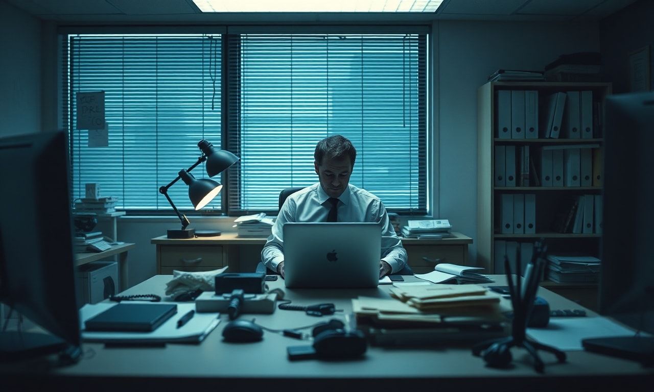 オフィスで疲弊する会社員