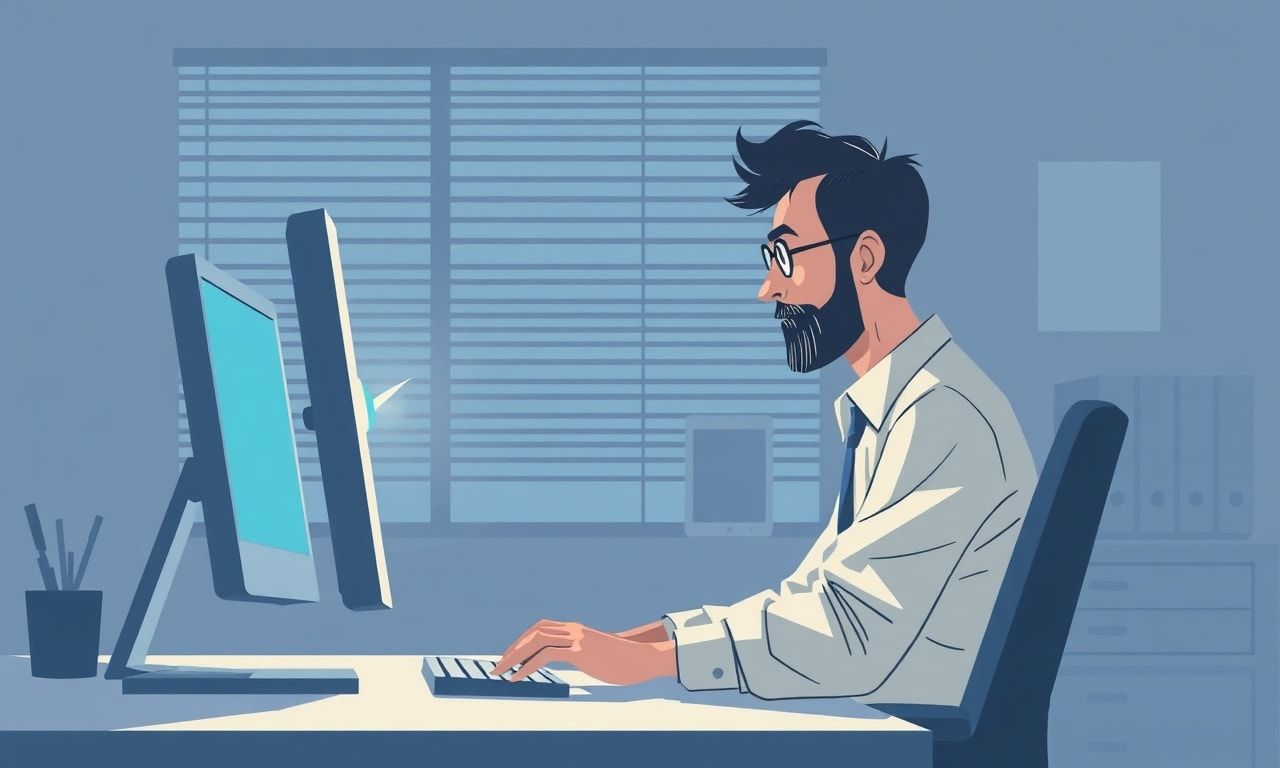 オフィスで疲れた様子のビジネスパーソン