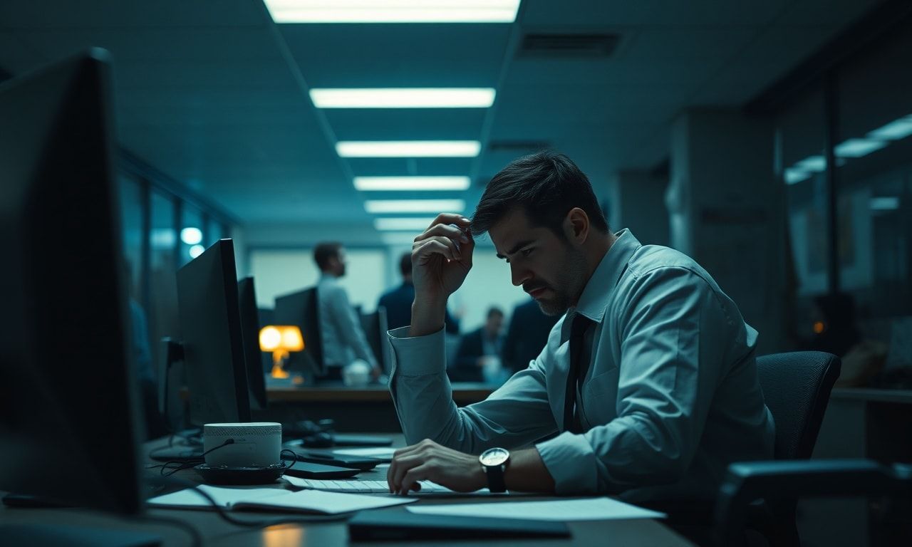 オフィスで孤立感を感じている社員のイメージ