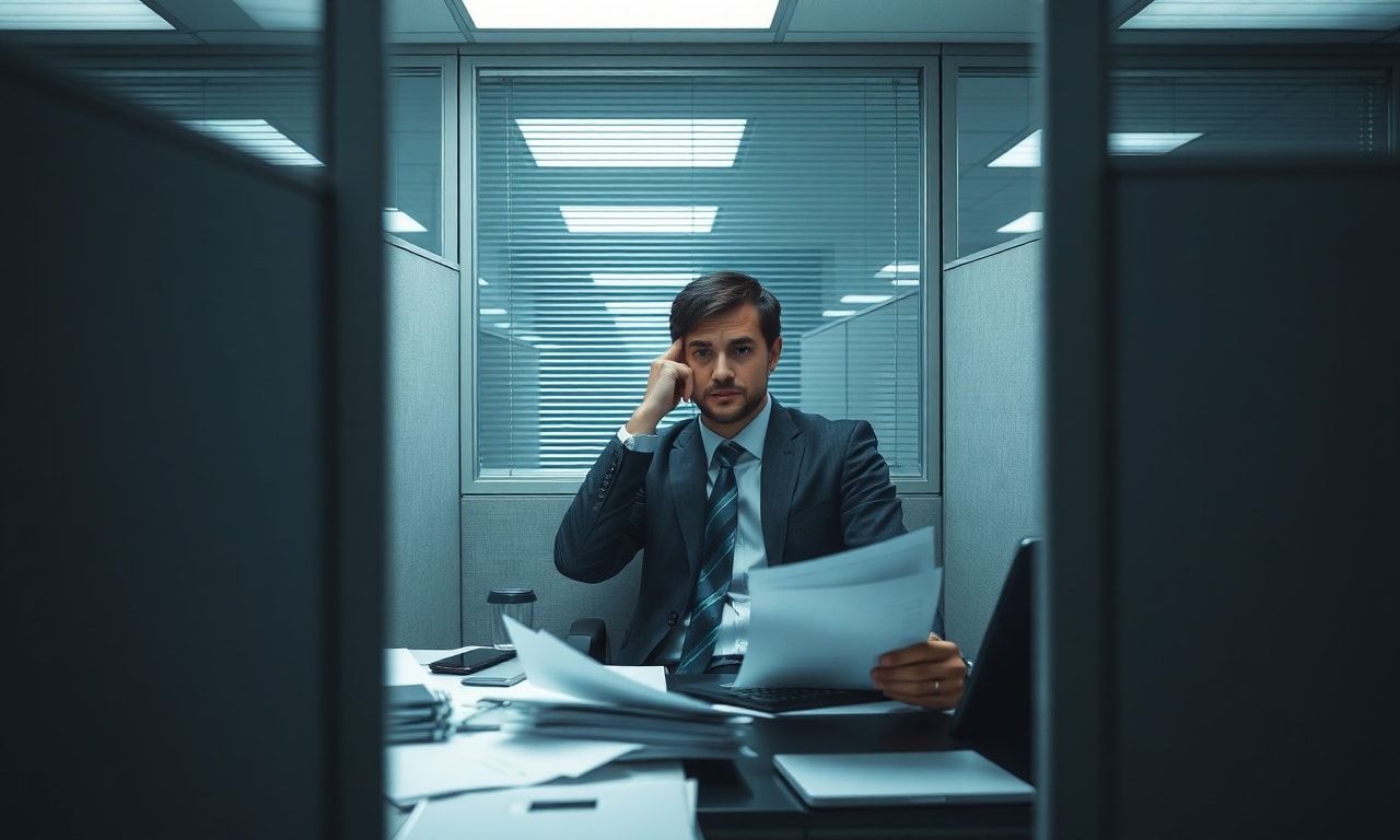 仕事に悩む会社員