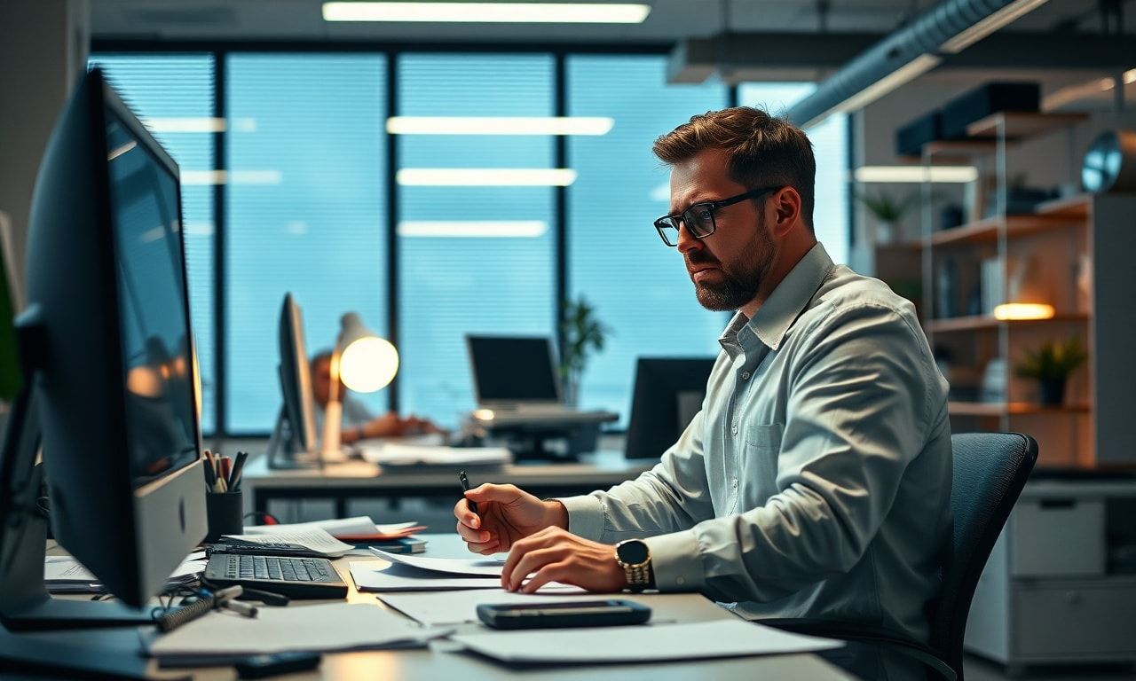 オフィスで仕事適当な人に振り回される様子