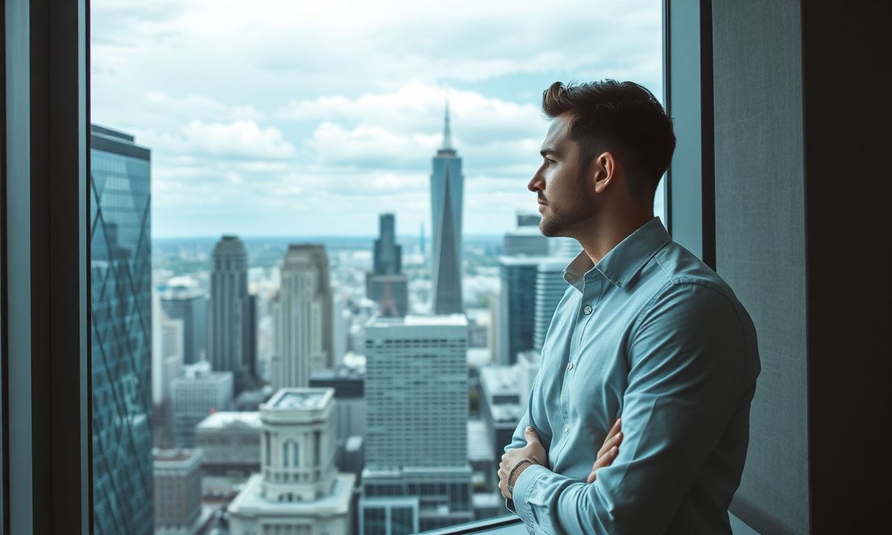 未来を見つめる若手社員