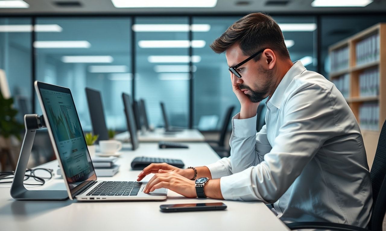 仕事やることない時に焦る会社員