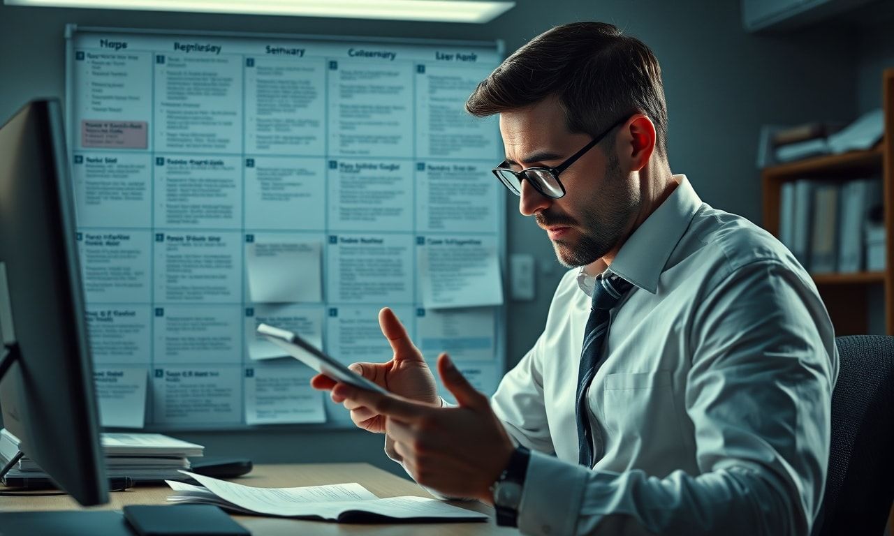 有給取得に悩む会社員