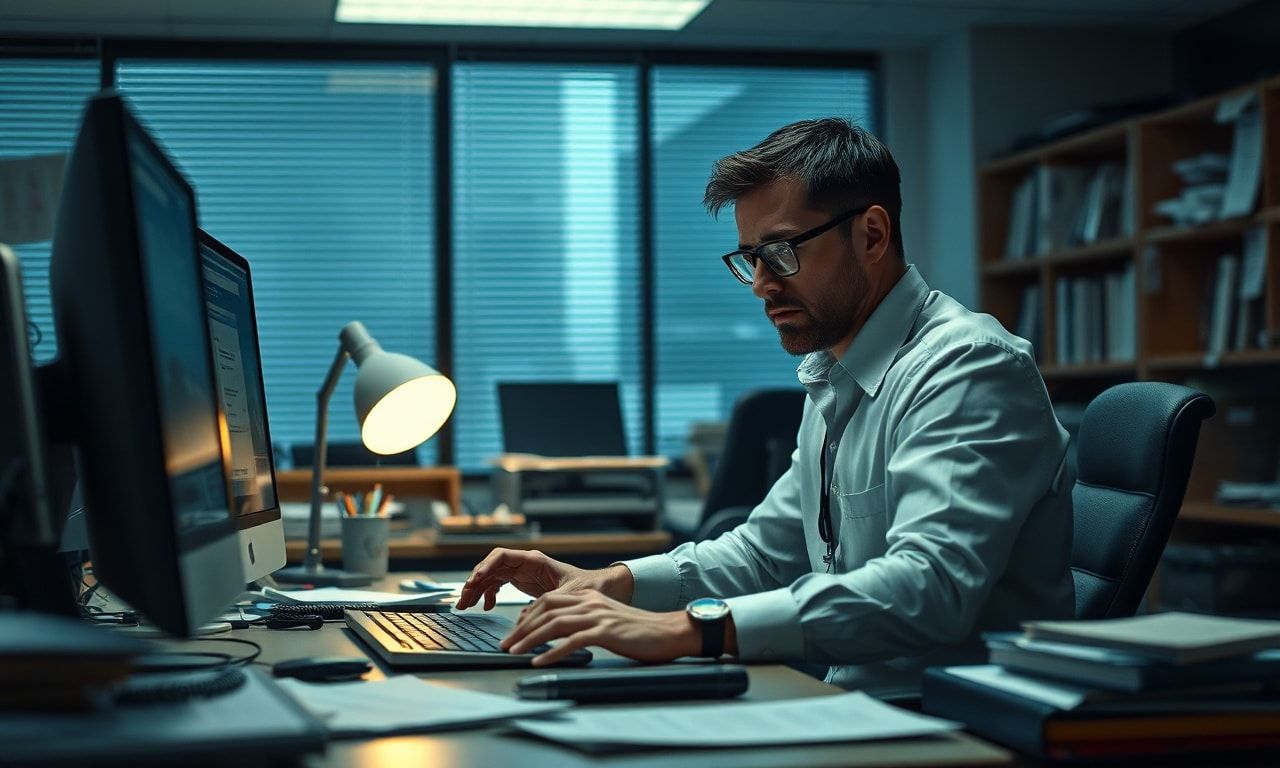 オフィスで疲弊する会社員