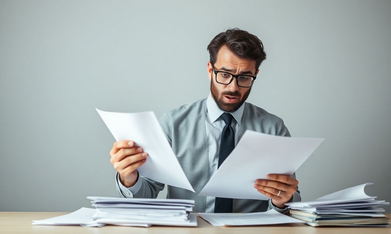 仕事に追われるオフィスワーカー