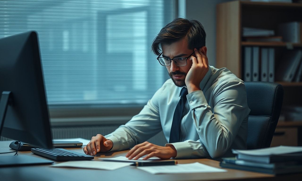 オフィスで悩む人