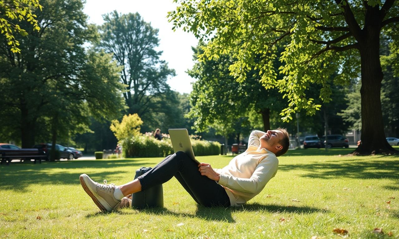 平日休みを楽しむ様子