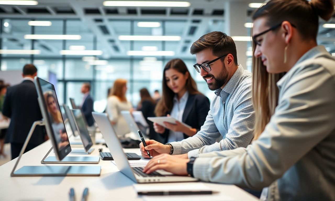 Web説明会の準備をする様子