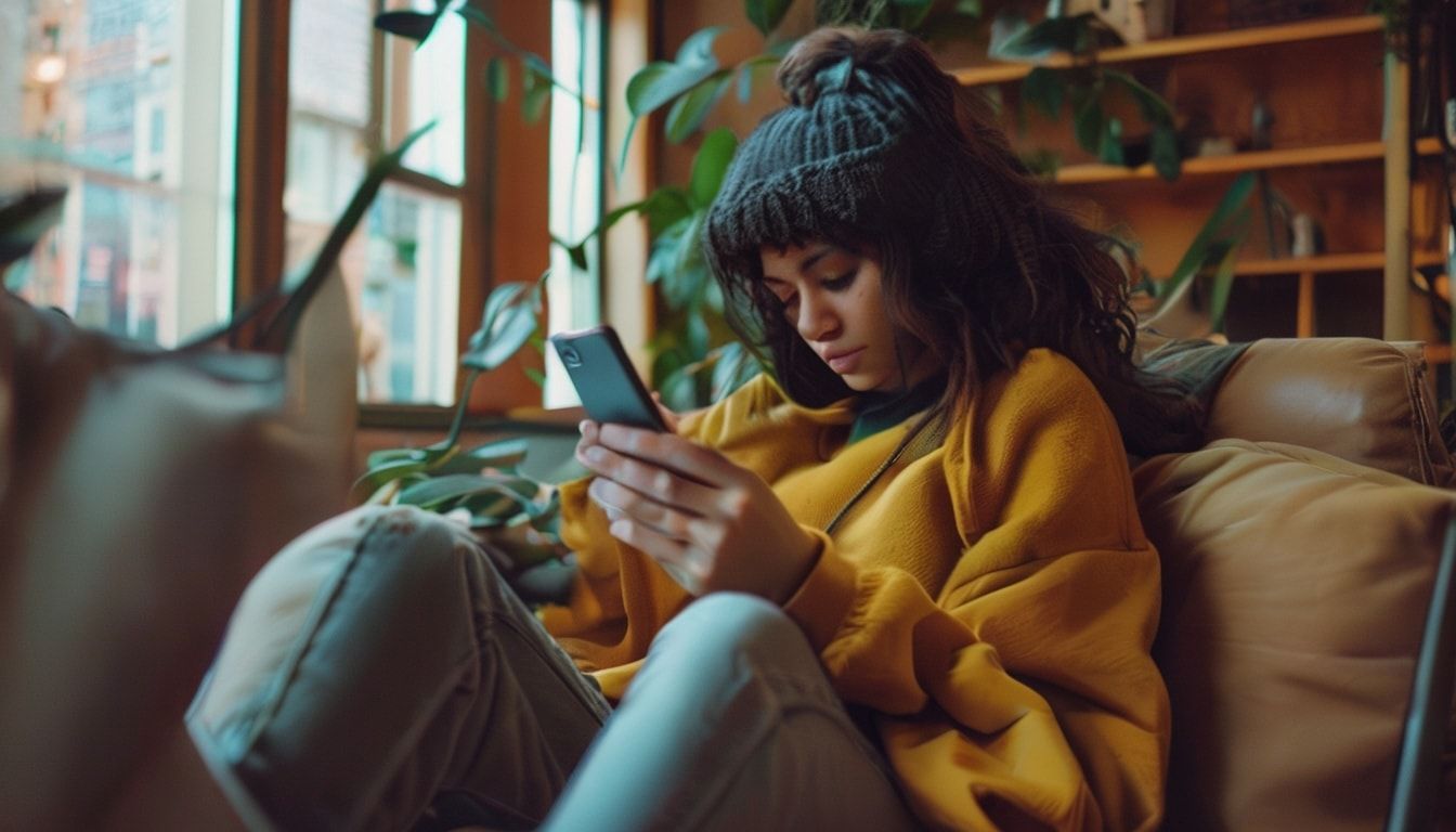 スマートに転職活動をする様子