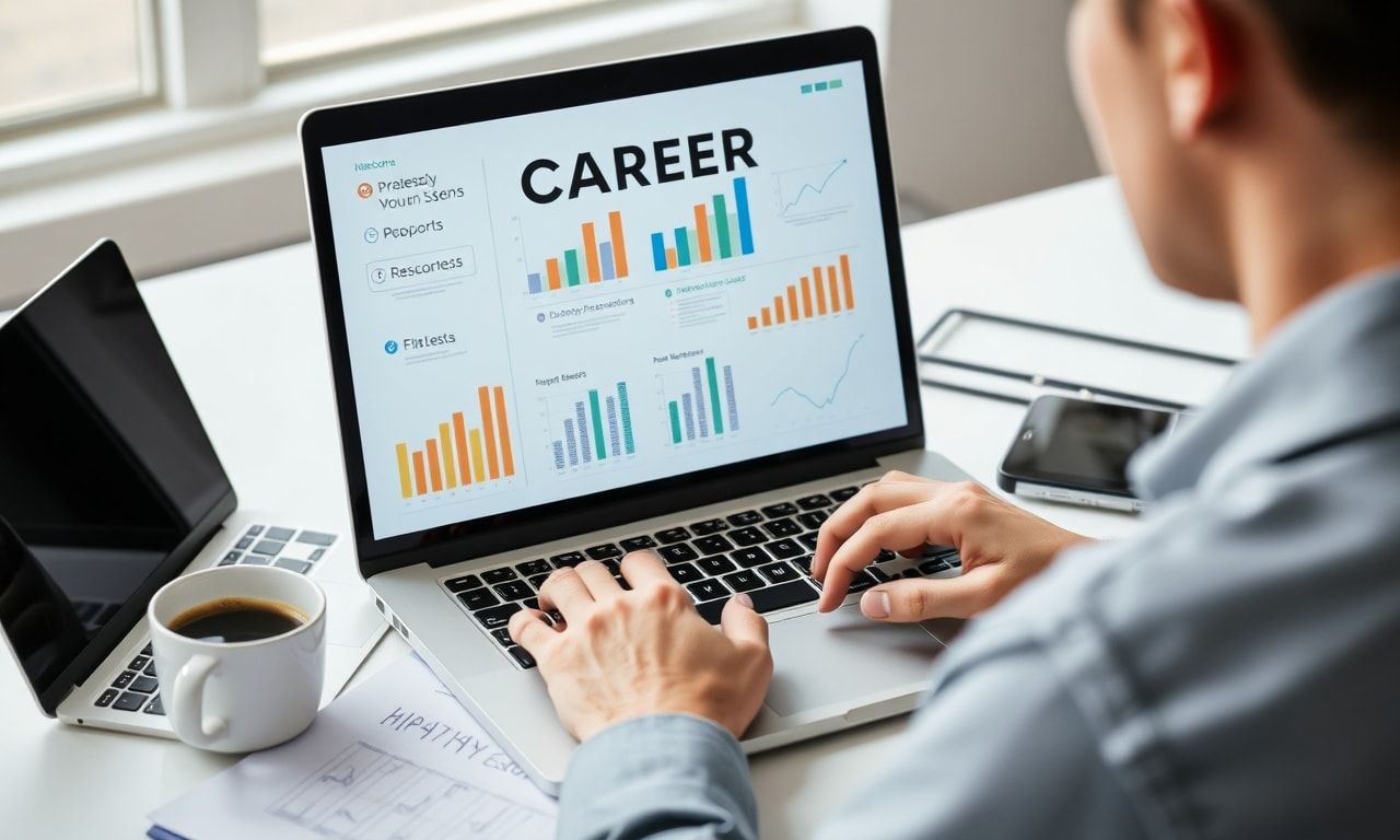 将来のキャリアを計画するビジネスパーソン