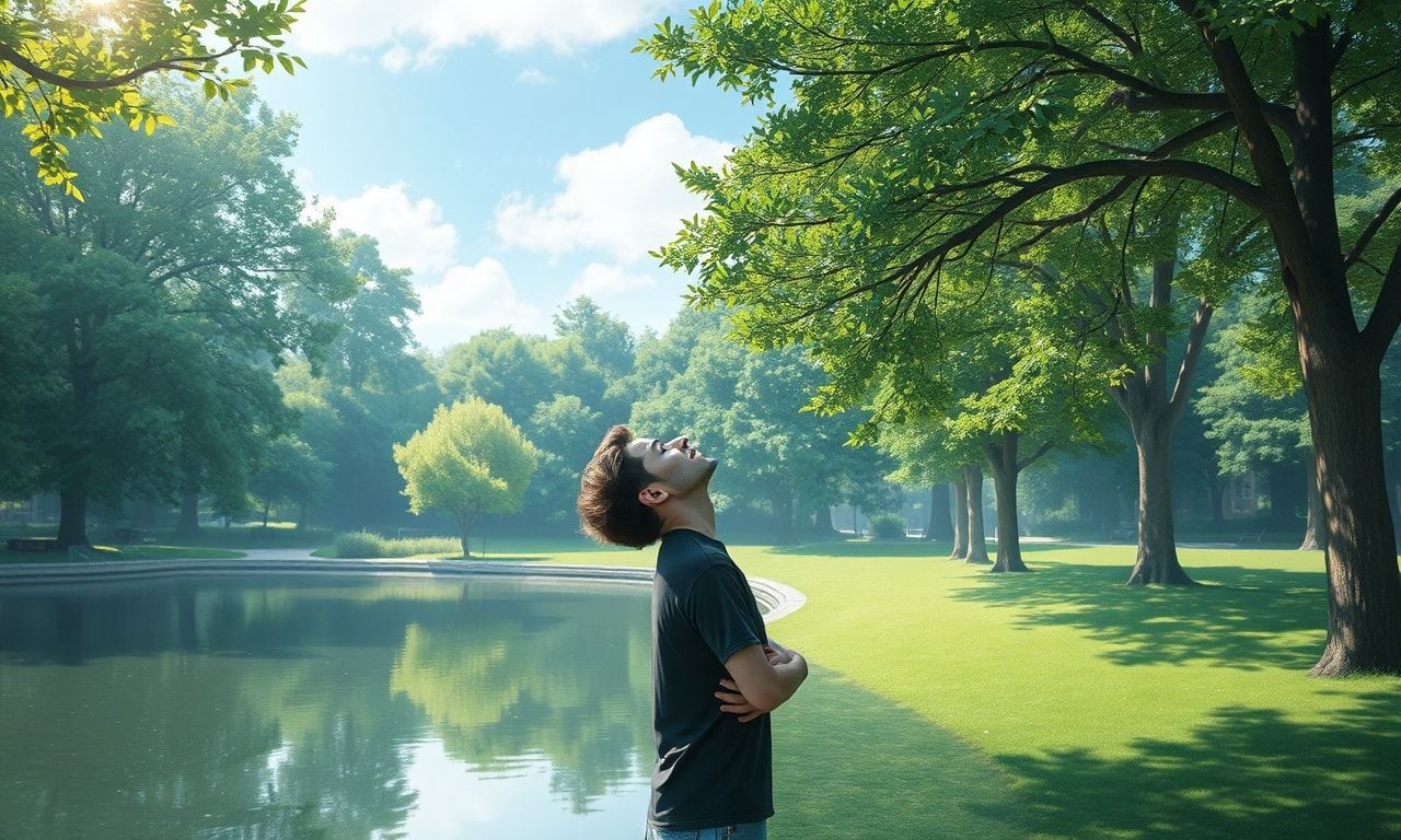 休息をとる会社員