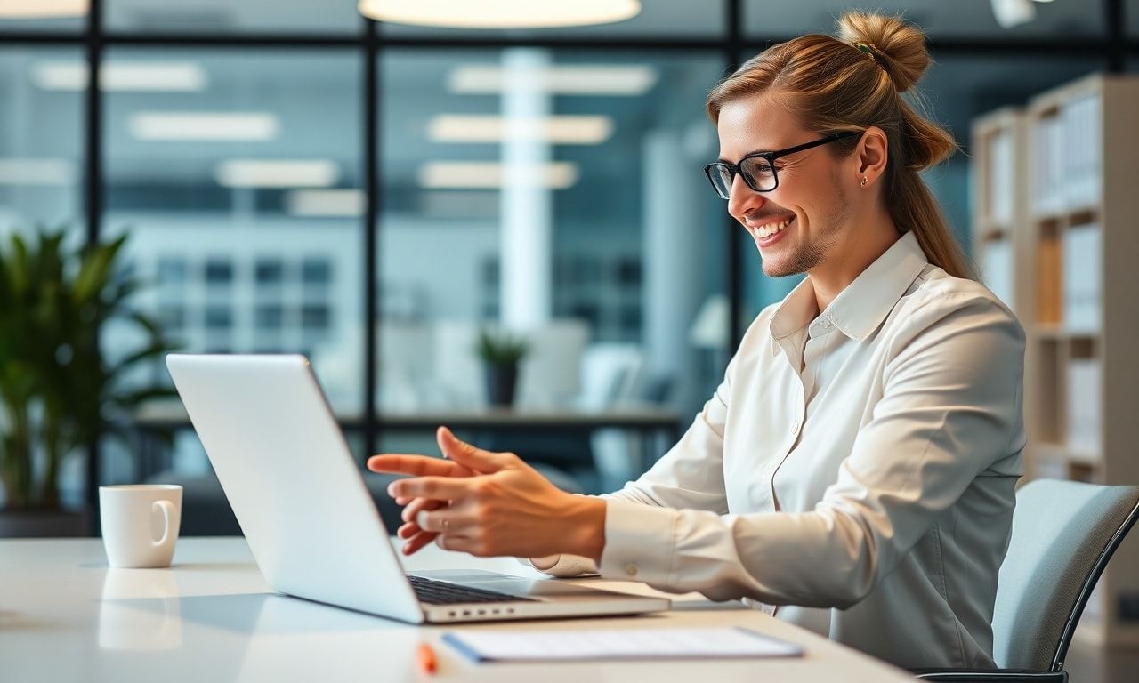 メールを送るビジネスマン