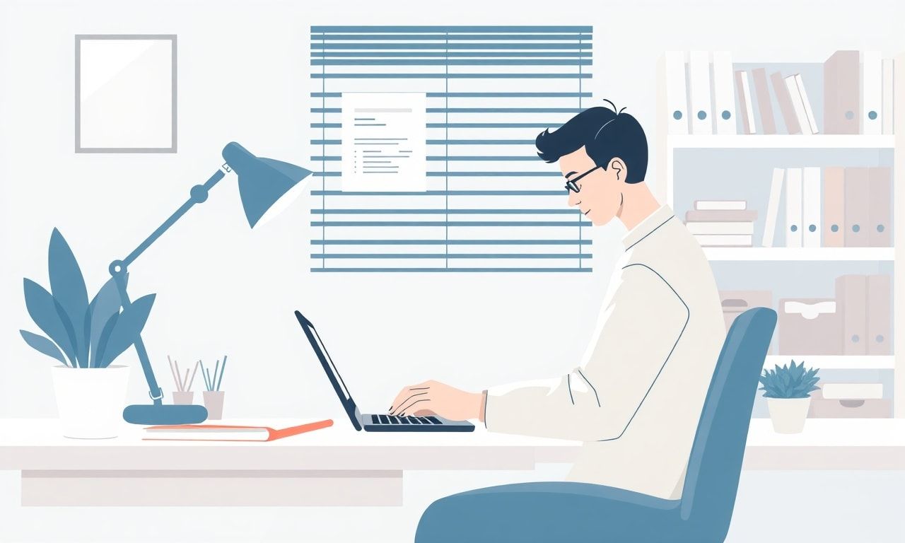 整理されたデスクで集中して仕事に取り組む人のイメージ