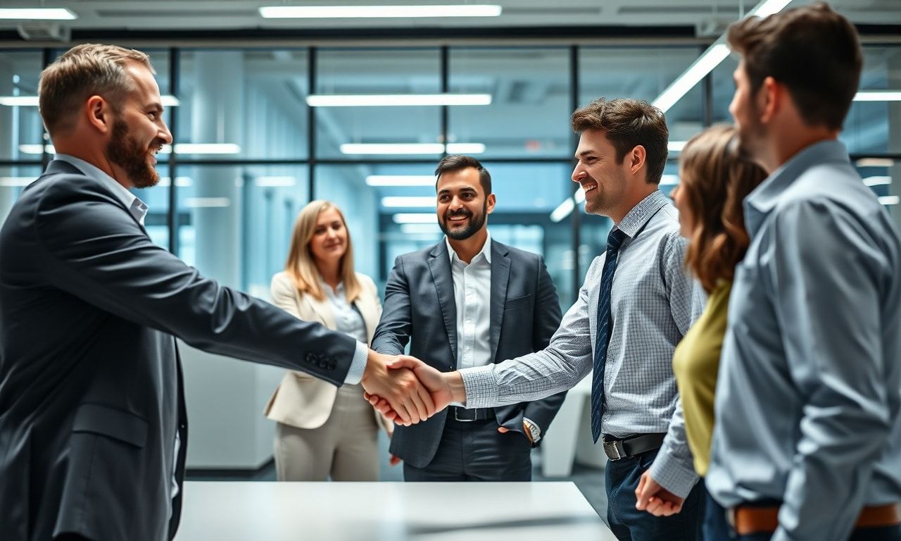 信頼関係を築く同僚