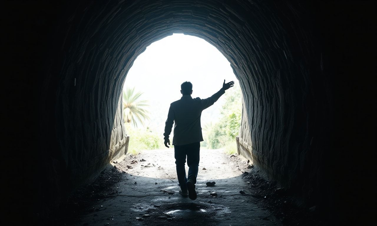 光に向かって歩く