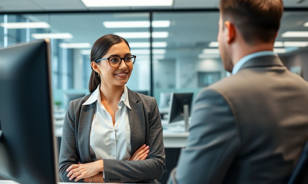 上司と有給について相談するイメージ