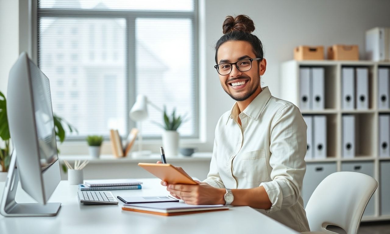 ストレスを解消し仕事に取り組む様子