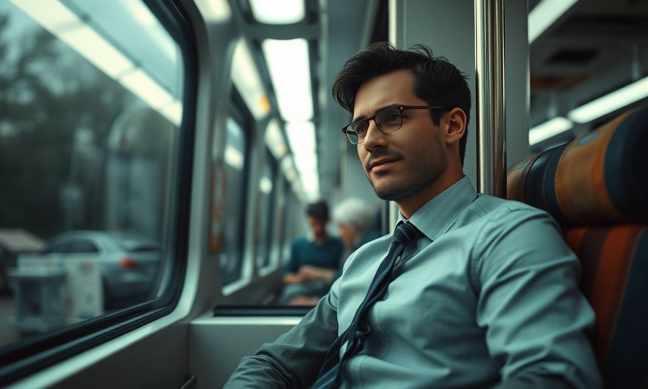 通勤時間を有効活用する戦略的なイメージ