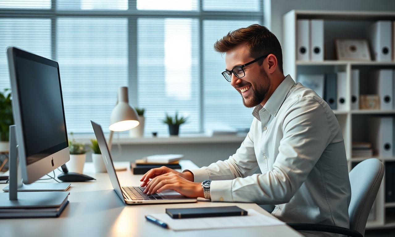 隙間時間で前向きに学ぶオフィスワーカー