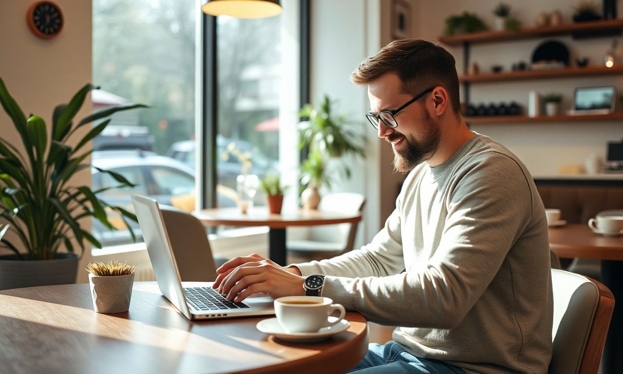 カフェで自由に働くイメージ