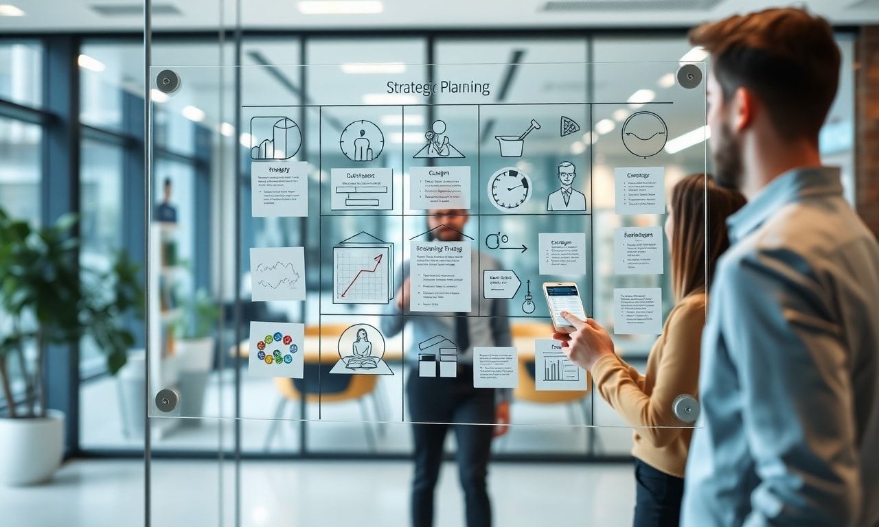 キャリア戦略を考えるビジネスマン