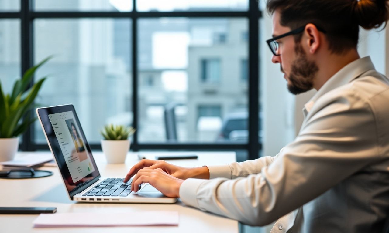 仕事の合間にスキルアップする会社員