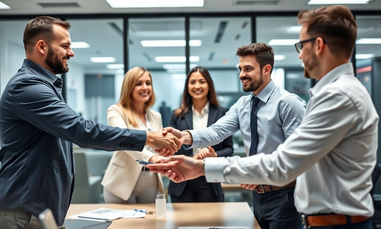 同僚に仕事を引継ぎする様子