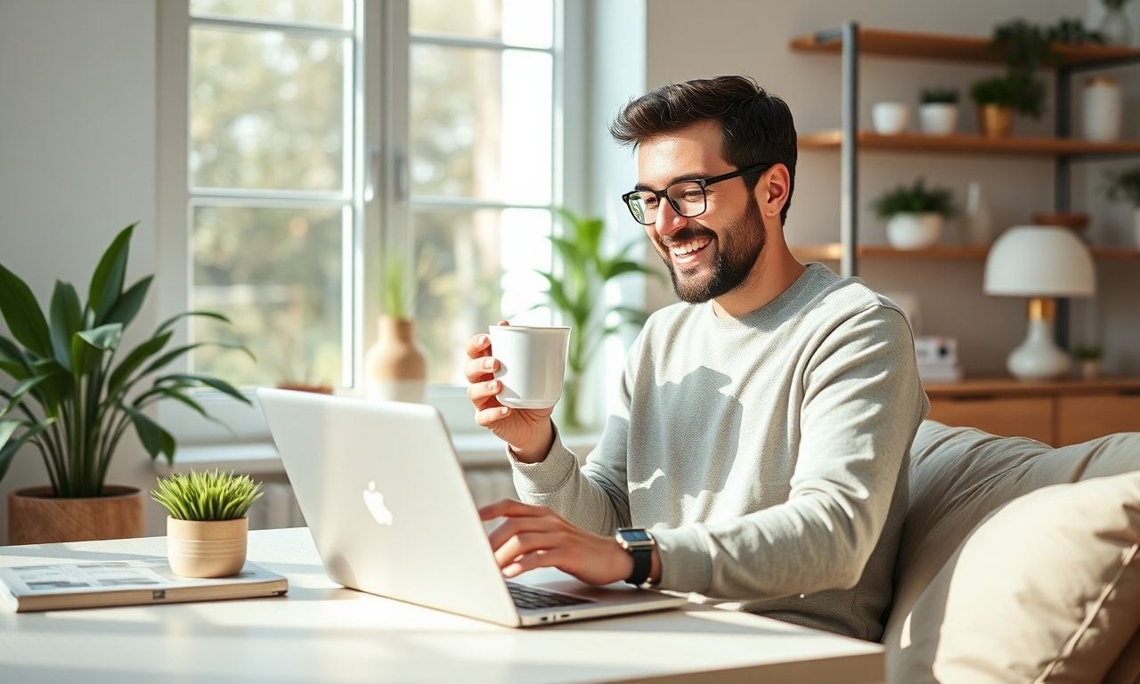 仕事と生活をバランスよく楽しむ様子