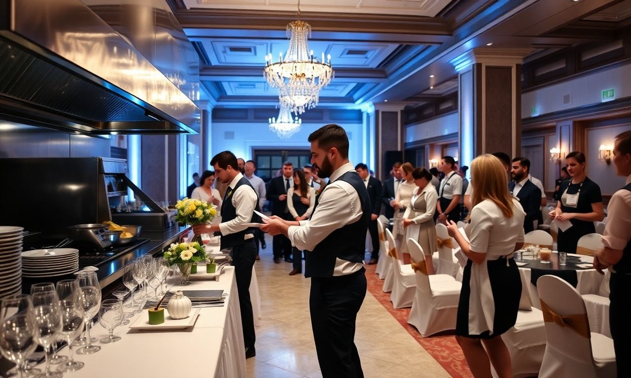 結婚式場の現場で奮闘するスタッフの様子