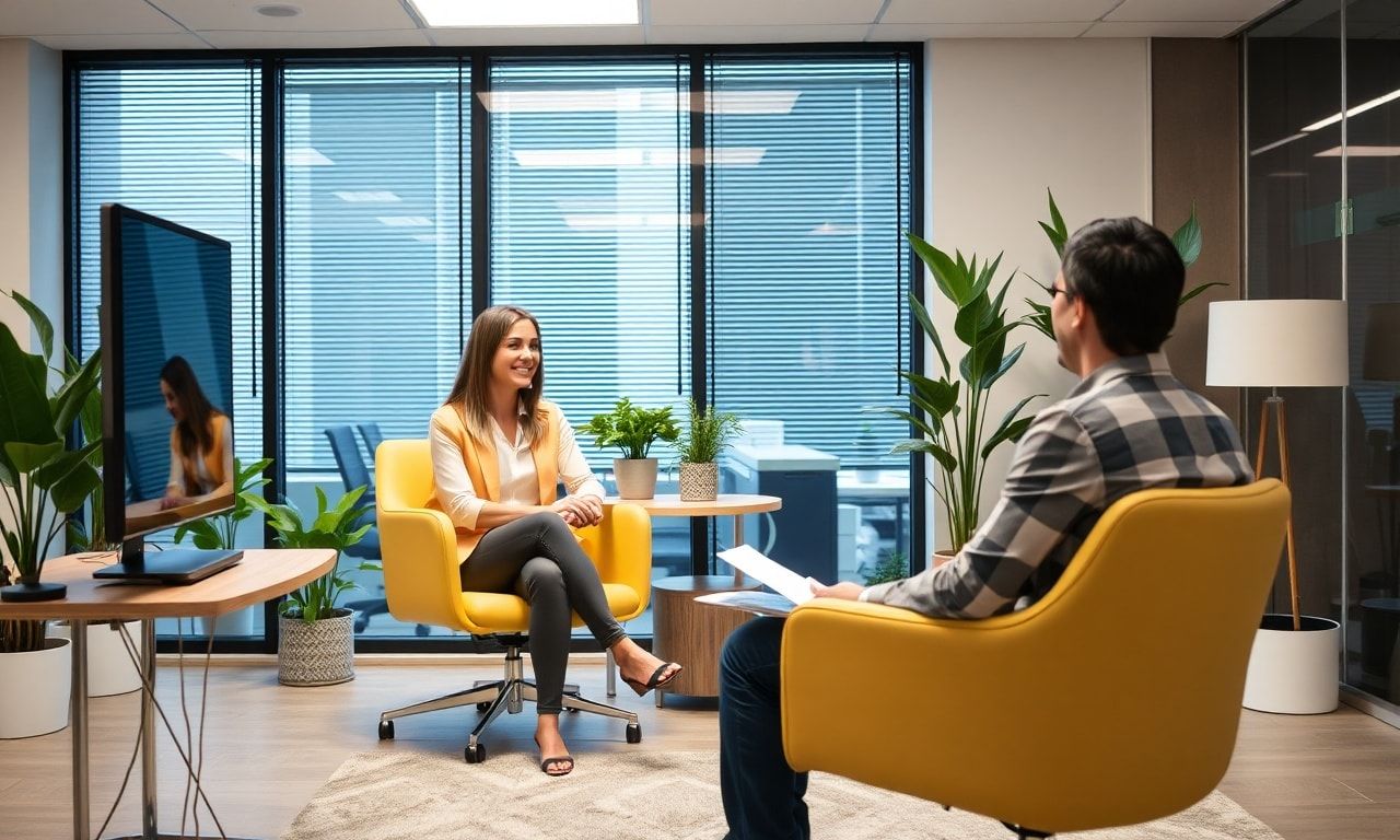 職業訓練校の面接風景