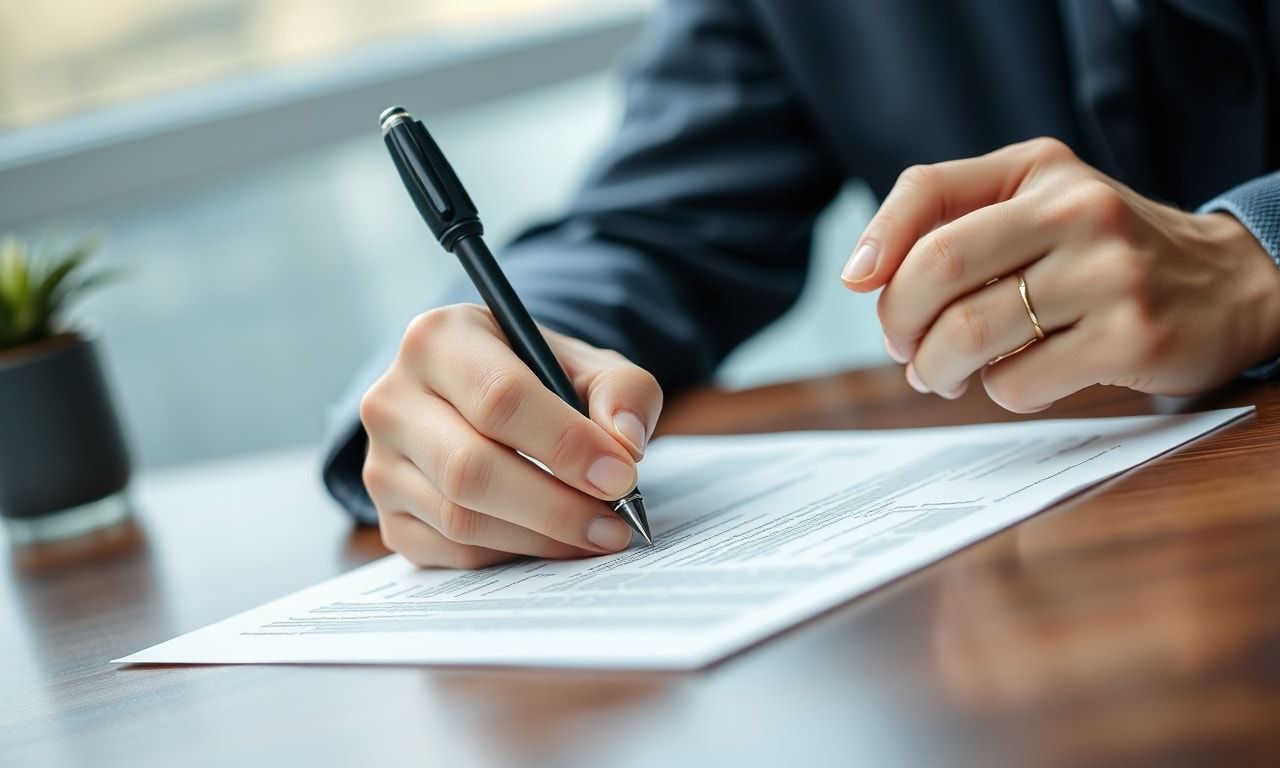 履歴書を書く様子