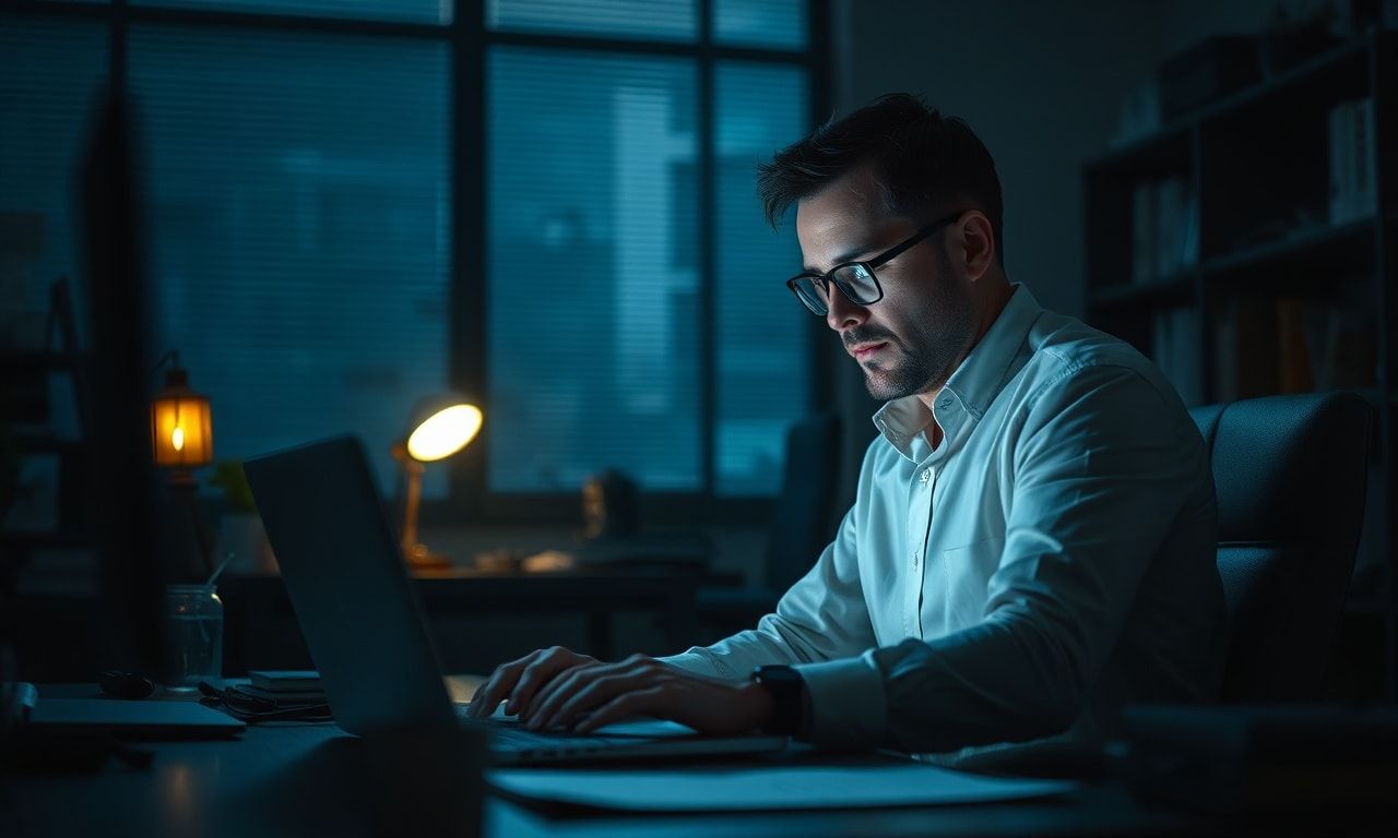 仕事と転職の板挟みで疲れた様子