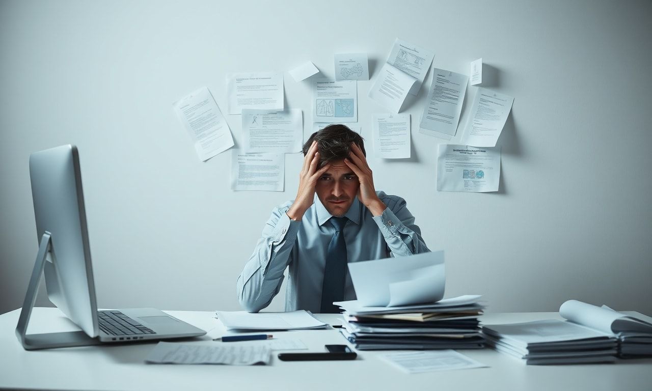 悩むビジネスパーソン