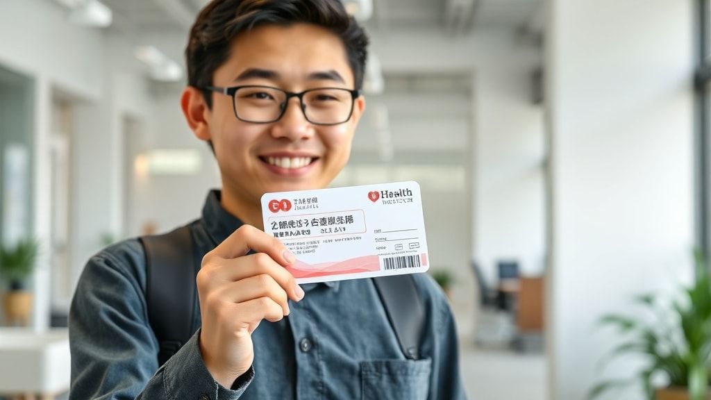 保険証を持つ若者