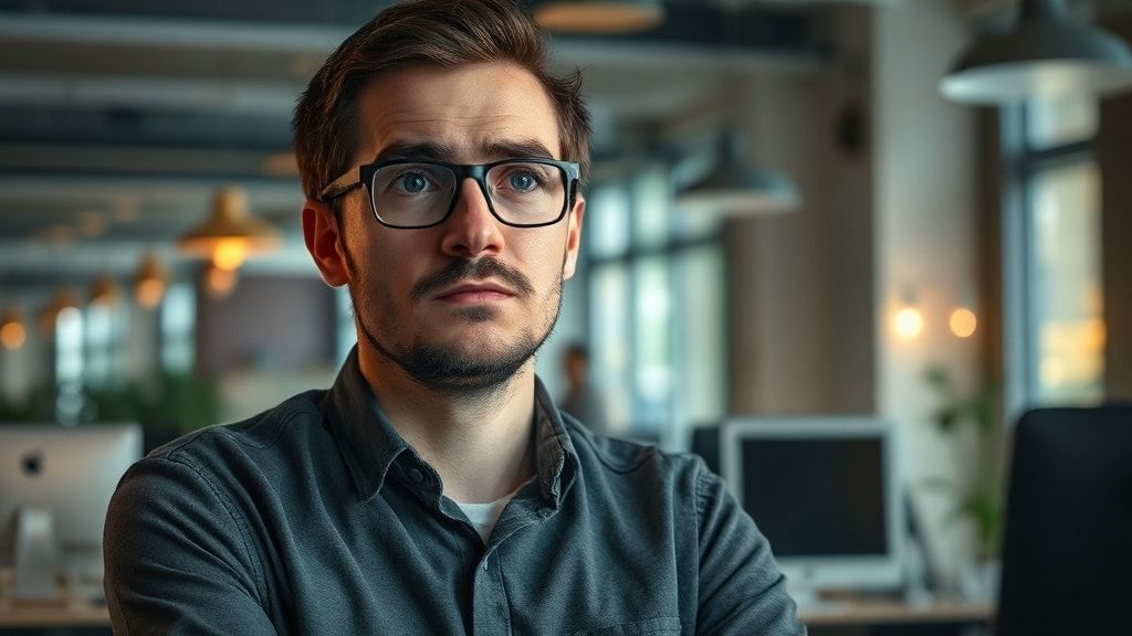 オフィスで悩む社員