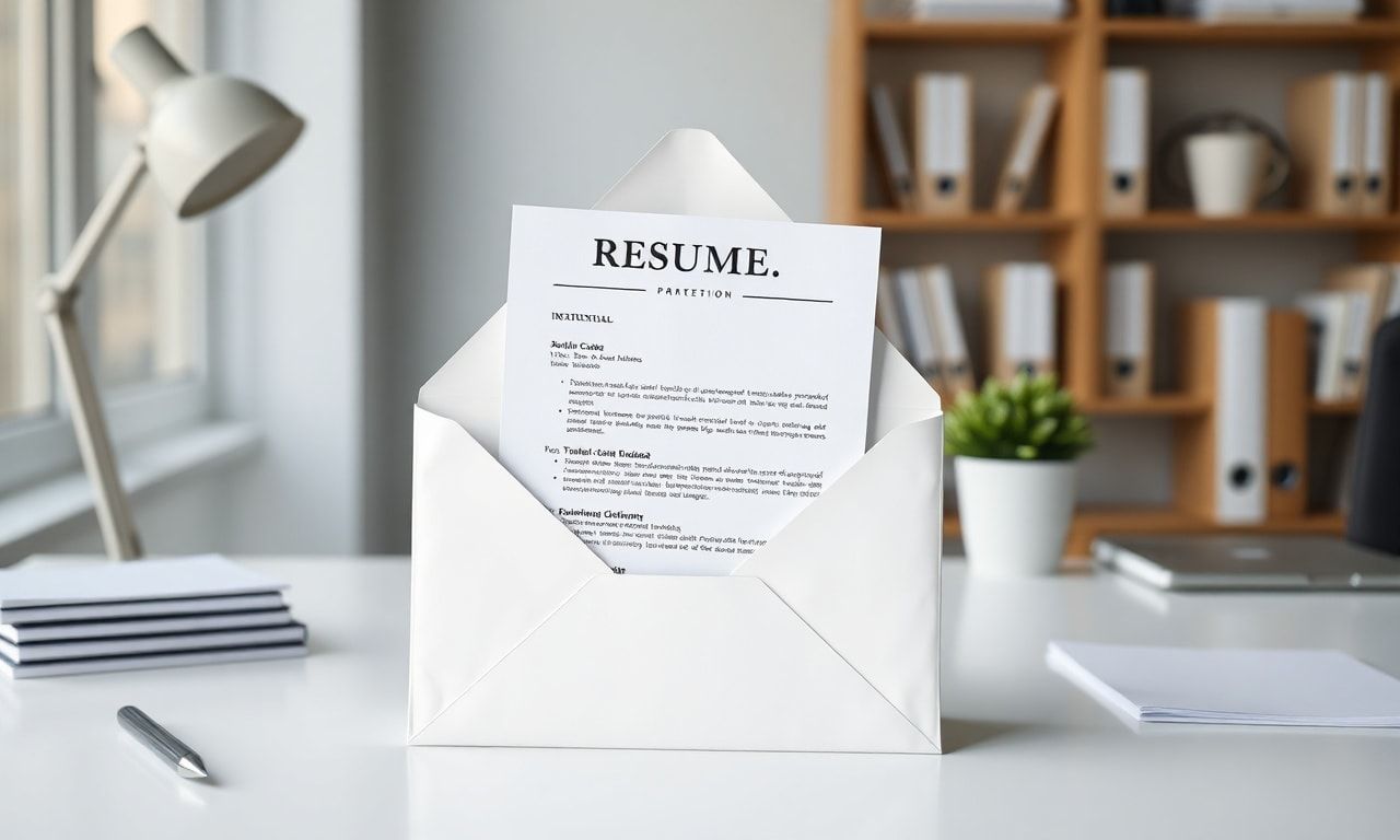 履歴書と封筒のイメージ