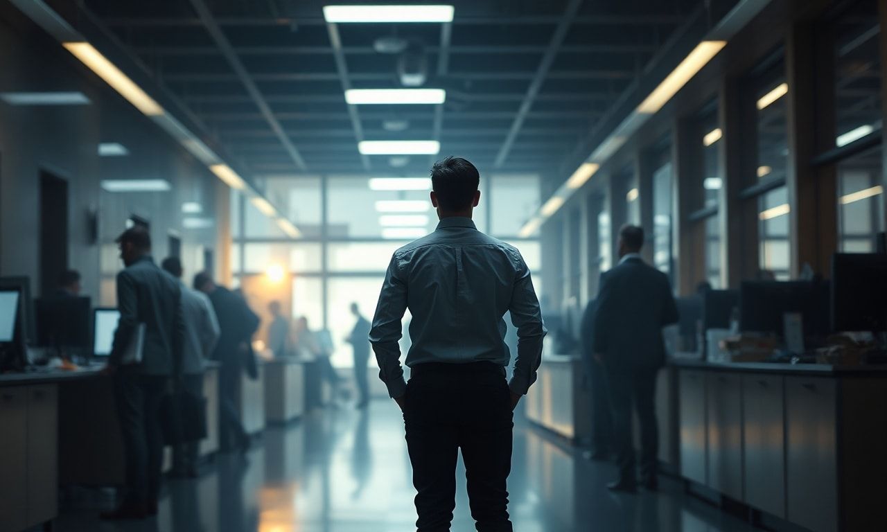 オフィスで孤立する社員